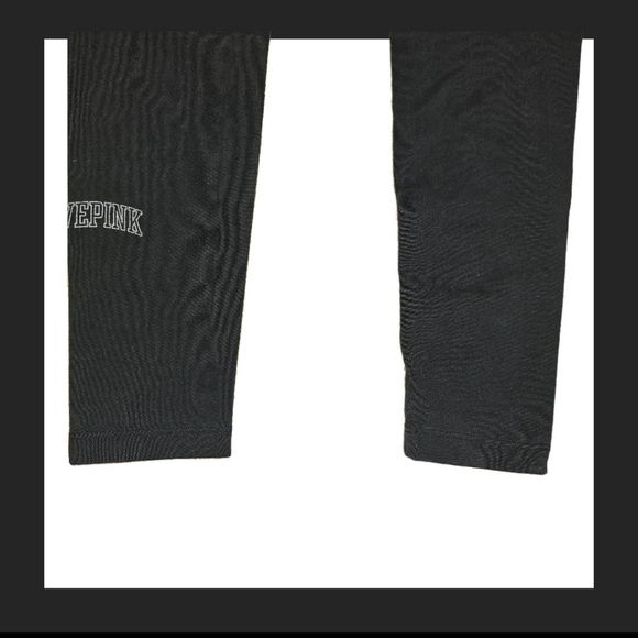 Victoria Secret PINK Shine Varsity Glitter Top/Legging Black - XS - Picture 5 of 12